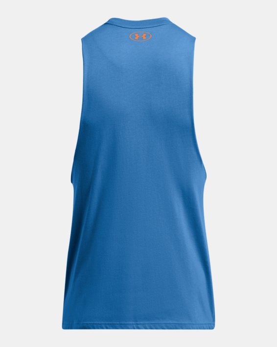 Men's Project Rock Payoff Graphic Sleeveless in Blue image number 3